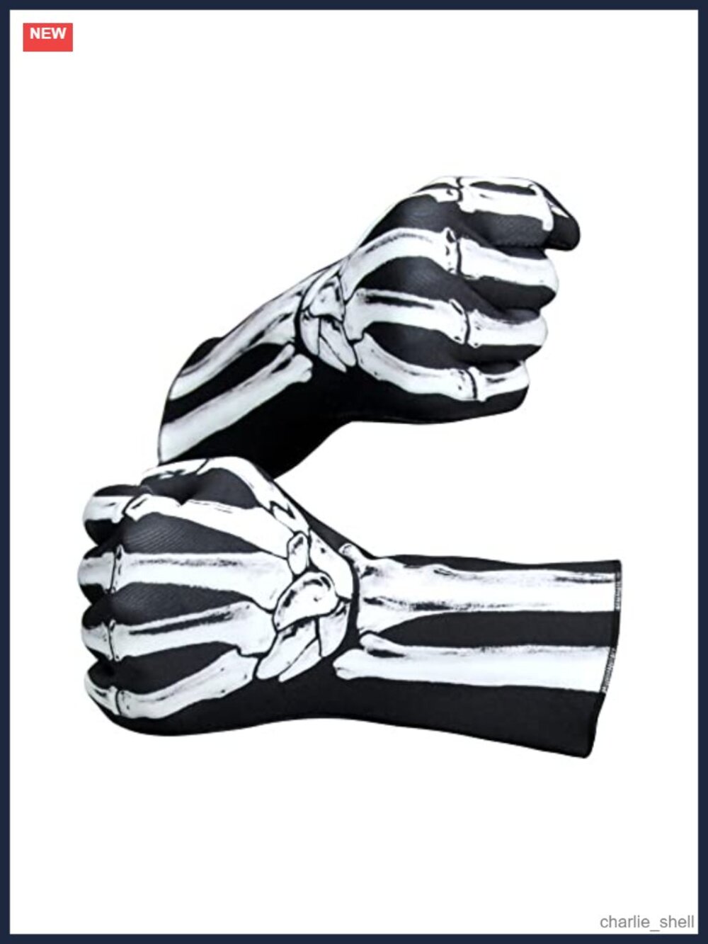 SzBlaZe Skeleton Full Finger Gloves Polyester Cosplay Halloween Masquerade